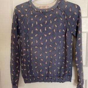 Loft light blue neck sweatshirt. Soft and comfortable. Size M
